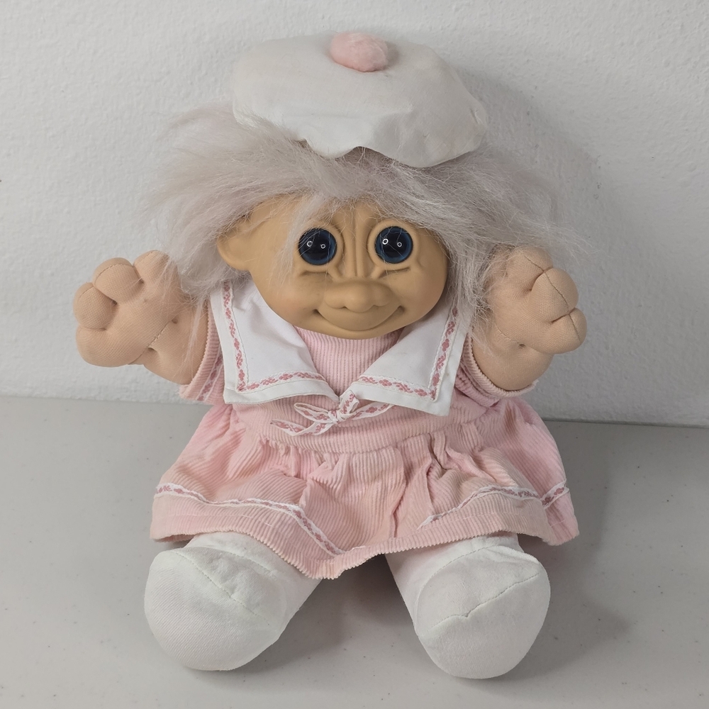 Troll Pink SAILOR Girl Russ Bernie KIDZ 11' Soft Body DOLL Blue Eyes
